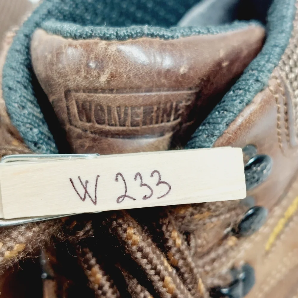 Wolverine Brown Leather Lace Up Hiking/ Work Boots W233